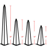 Home Soft Things Hairpin Metal Table Legs 20 Inch Legs for Furniture Coffee Bench Dining End Industrial Table Desk Set of 4 with Black Screws Adjustable Cushion Floor Protectors, 20" Home Soft Things