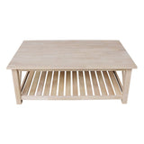 IC International Concepts Coffee Table, Unfinished IC International Concepts