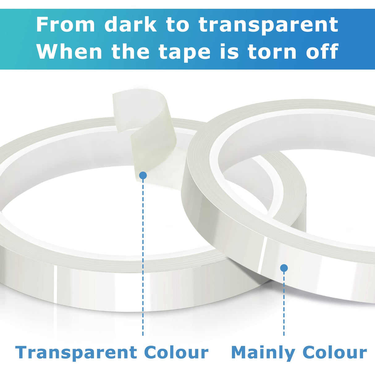 MS WGO High Temperature Tape Heat Tape Heat Resistant Tape Heat Transfer Tape Heat Tape for Sublimation No Residue 10mm X 33m 108ft (Transparent-6 Roll) MS WGO