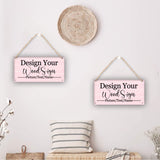 Personalized Rustic Wooden Sign, Custom Plaque Wall Hanging, Art Wood Board Sign for House, Customized Name Sign, Gifts for Family Members Teachers Friends 11.8x5.9 inch sophiehome