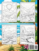 Landscapes Coloring Book For Kids: Large print nature colouring book with relaxing landscapes for boys and girls ages 4-8, 8-12 / 50 Beautiful designs for stress relief WoodArtSupply