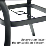 Nixtopia Extra Large Metal Steel 58" Outdoor Patio Round Dining Table for 8 Person Nixtopia