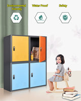 KAER Lockable Metal Locker Storage Cabinet With 1 Door, 19.6" H Organizer, for School, Office, Home, Preschool, Garage, Storage Room - Assembly Required KAER