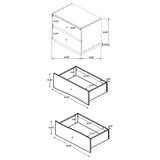 Coaster Winslow Queen Bed 4-Piece Set, Smokey Walnut/Coffee Bean Coaster Home Furnishings