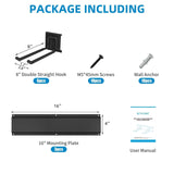 TICONN Garage Organization Tool Storage Utility Rack, Heavy Duty Wall Mounted Hanger Organizer System for Shed Garden Yard Tools, Ski Gears, Broom, Rake, Shovel (48" w/ 6 Hooks) TICONN