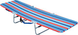 Rio Beach Portable Lay Flat Folding Backpack Beach Lounge Chair with Backpack Straps and Storage Pouch, Blue and Red Rio Brands