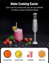 1000W Powerful Immersion Blender handheld, 2024 New Update Hand Blender with 25-Speed, Scratch-Resistant Hand Mixer with Heavy-Duty Copper Brushless Motor and Gift Box SHEANLAH
