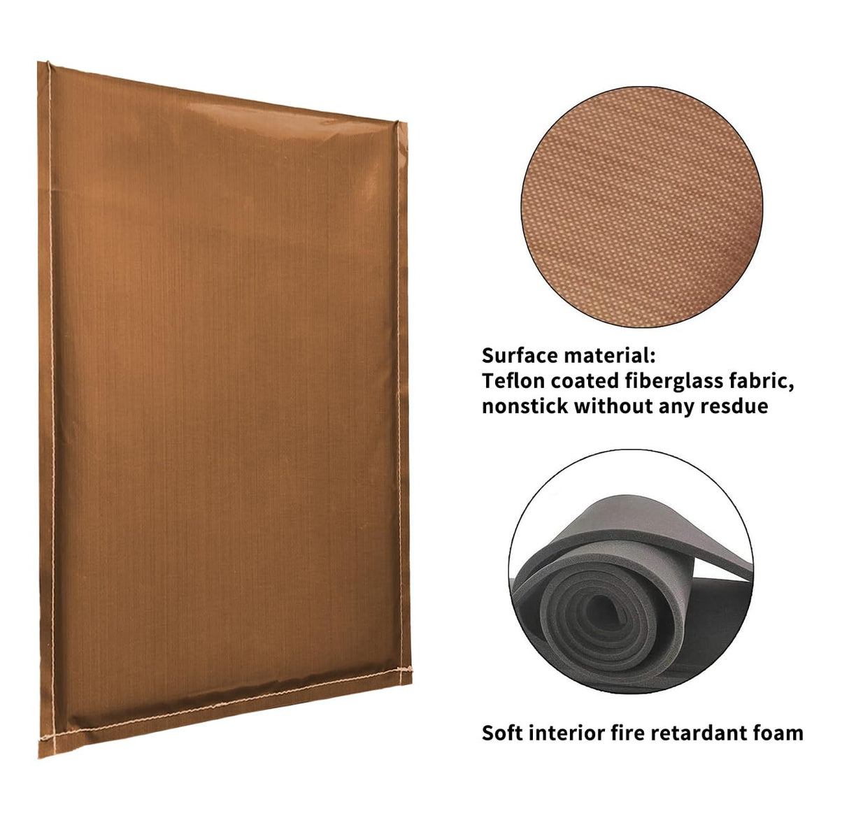 15x15 Inch Extra Large Heat Press Pillow Teflon Heat Pressing Transfer Pillow Mat for Heat Press Sublimation Vinyl Projects (15x15 Inch) VCHOMY