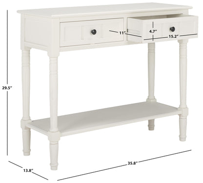 Safavieh American Homes Collection Samantha Distressed/Cream 2-Drawer Console Table - WoodArtSupply