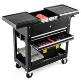 Happytools Happytool Rolling Tool Cart, Lockable Tool Chest Mechanic w/Storage Drawers & Wheels, Tool Box Organizers on Wheels for Black Happytools