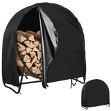 AKEfit 40 Inch Firewood Log Hoop Cover, Heavy Duty 600D Oxford Outdoor Waterproof Firewood Log Hoop Cover, Round Log Rack Cover with Zipper & 2 Windproof Buckle Straps & Drawstring (Cover Only) AKEfit