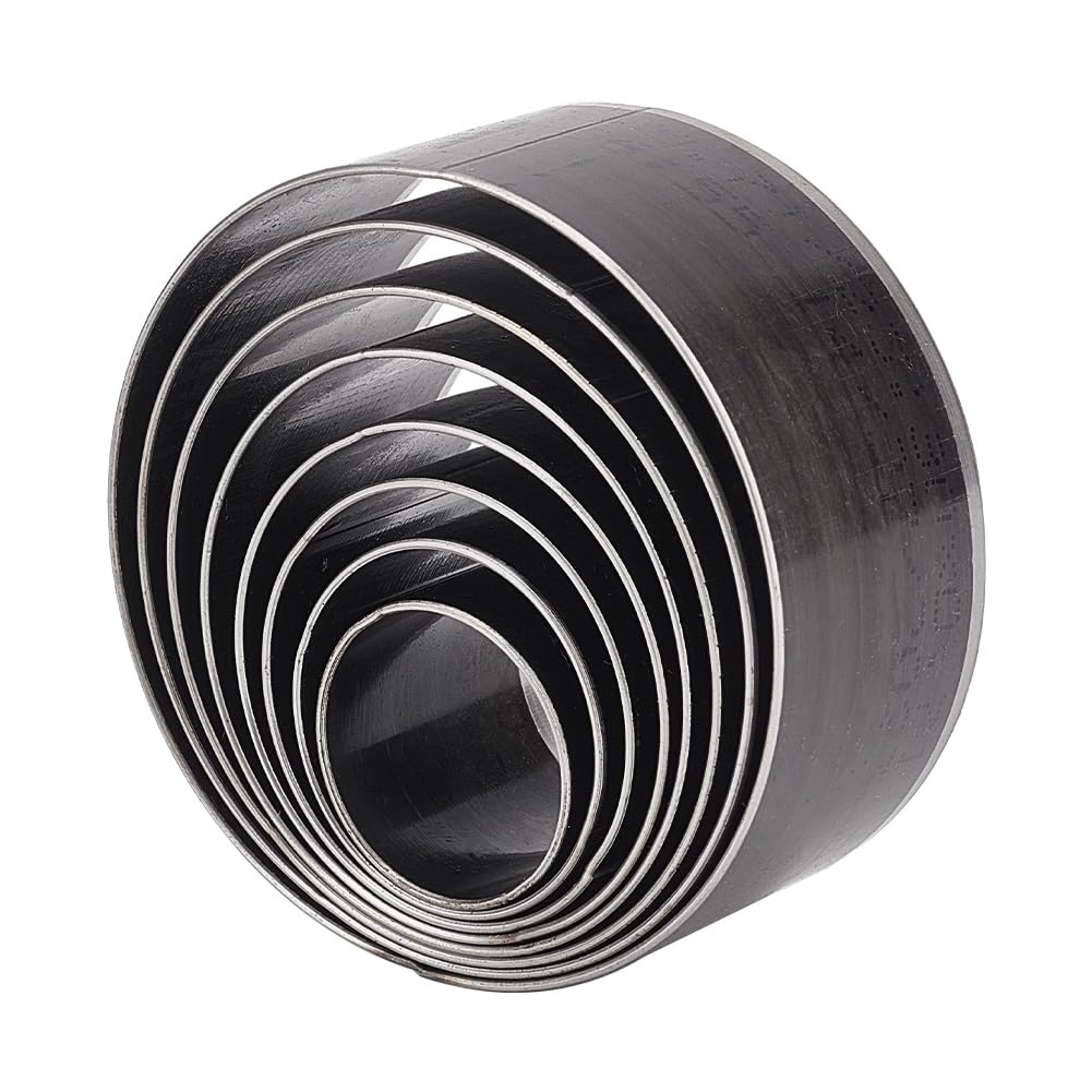 PH Padahall Leather Hole Punch Die Round, 8pcs Hole Hollow Punch 20 25 30 35 40 45 50 55mm High Carbon Steel Circle Cutter Tool Cutting Leather Hole Punch Set for Belts EVA Foam Fiber Board Clay Craft PH PandaHall