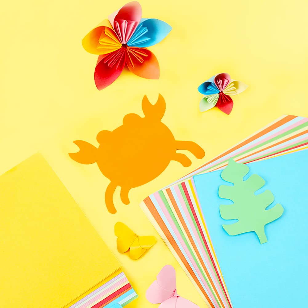 MIDUOLE Origami Paper, Pack of 500 Sheets - 20 Vivid Colors - Double Sided - 6 Inch Square, Easy Fold Paper for Kids Adult Beginners Training Arts & Crafts Projects. MIDUOLE