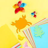 MIDUOLE Origami Paper, Pack of 500 Sheets - 20 Vivid Colors - Double Sided - 6 Inch Square, Easy Fold Paper for Kids Adult Beginners Training Arts & Crafts Projects. MIDUOLE