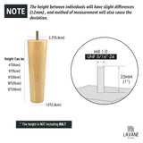 4 inch / 10cm Wooden Furniture Legs, La Vane Set of 4 Solid Wood Tapered M8 Replacement Furniture Feet with Pre-Drilled 5/16 Inch Bolt & Mounting Plate & Screws for Couch Sofa Cabinet Ottoman La Vane