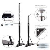 KAZAKA Adjustable Table Legs,20-30 inch for Activity Table,Office Table,Kidney Table-Set of 4 (Black) KAZAKA