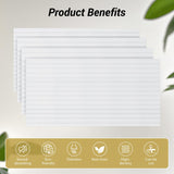 TONOR 8-Pack Bilayer Acoustic Panels Large Self-adhesive, 48” * 24” * 0.72” Adhesive Wall Panel, Large Soundproof Tiles for Echo Absorbtion, Acoustical Barrier of Polyester Fiber, White TONOR