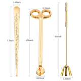 calary Candle Wick Trimmer, Candle Snuffer and Wick Dipper & Candle Accessory Set, 3 in 1 Candle Care Kit for Candle Lover (Gold) calary