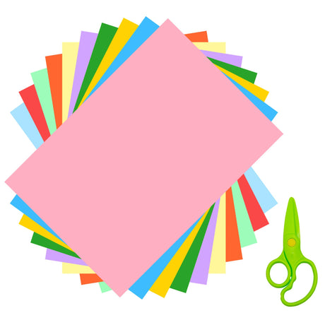 AIMI Construction Paper 100 Sheets Assorted Colors Bulk for Kids School Supplies A4 Copy Paper Preschool Classroom Supplies Elementary Great for Arts Painting Coloring Drawing Creating Crafts AIMI