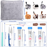 UOOU Needle Felting Beginners Kit with Box,Needles Felting Supplies with 24Pcs Felting Needles,Felting Pad,Wool Roving,DIY Needle Felting Cat Dolls UOOU