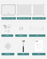 SONGMICS Shoe Rack Organizer, 6-Tier Shoe Storage Cabinet for Closet and Entryway, Holds 24 Pairs of Shoes, Adjustable, White ULPC033W01 SONGMICS
