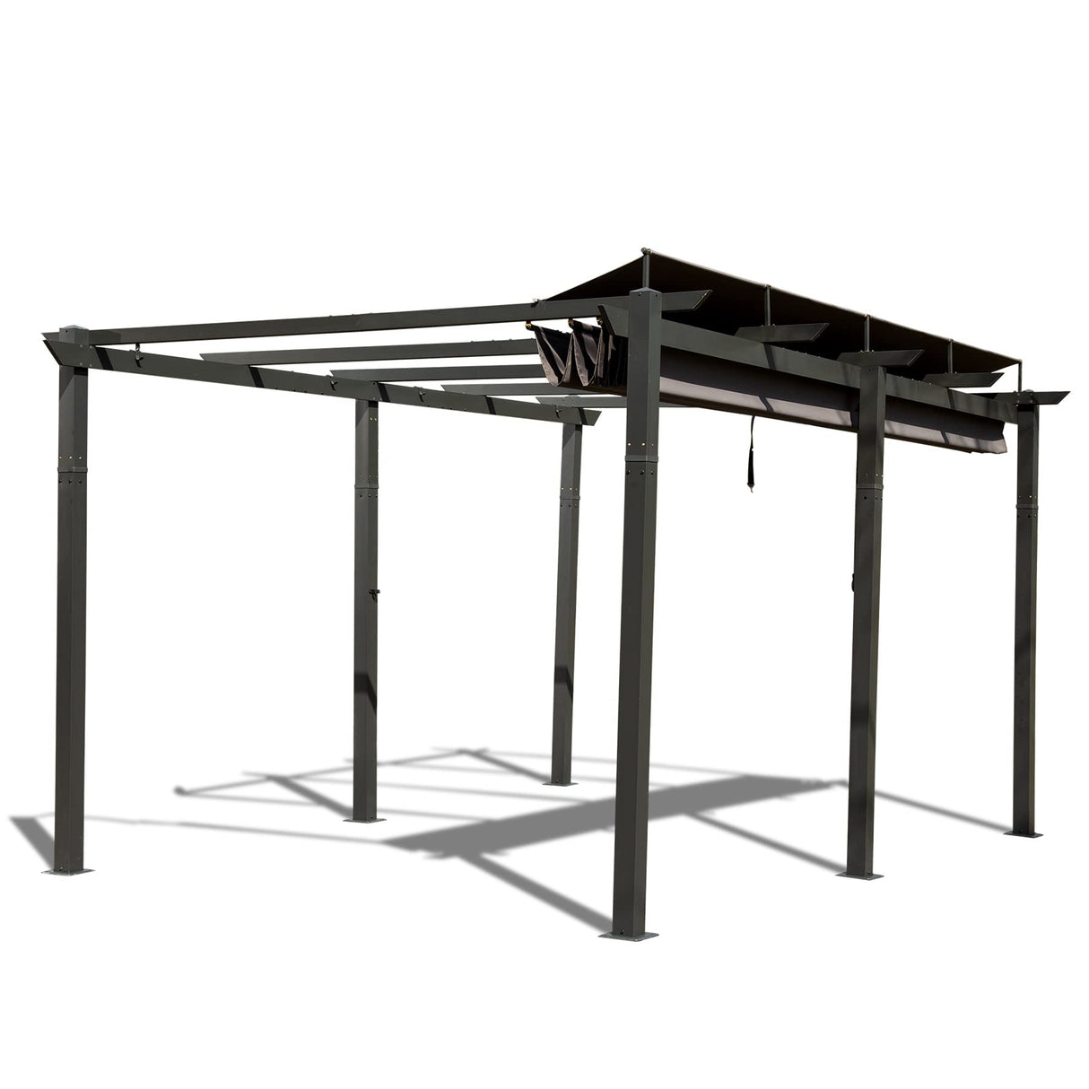 Domi 11’ X 16’ Outdoor Retractable Pergola with Weather-Resistant Canopy Aluminum Garden Pergola Patio Grill Gazebo for Courtyard domi outdoor living