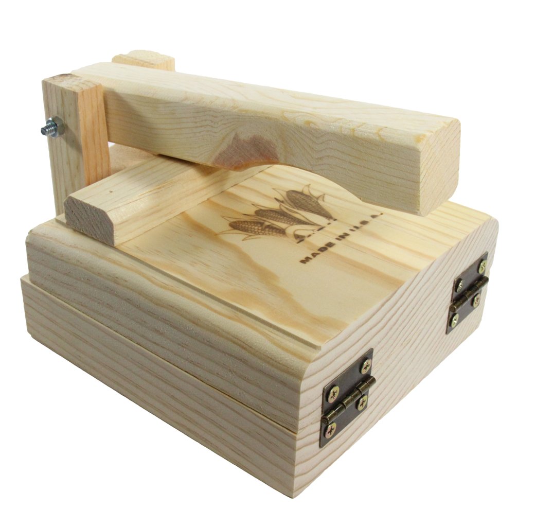 Tortilla Press 7.5 Inch Authentic Traditional Wood Tortilla Maker Smart Cook