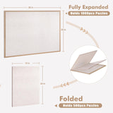 Jigsaw Puzzle Board with 4 Sorting Trays, 1000 Pieces Playing Surface with Protective Cover, 31.5" x 24" Felt Display Board Piecevana