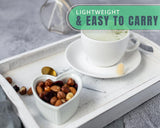 Serving Trays Set of 3 - Ottoman Wood Trays for Entertainment, Food and Décor - Rustic Farmhouse Distressed Wood Finish - Solid White Comfify