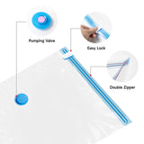 ACROSSXD Filament Storage Bag kit 36 pcs,10 Bags/Clips/Humidity Indicator Cards/Hand Pump 15.75x15.75in Filament Bags for Keeping Filament Dry for 0.5kg 1kg 2kg Spools ACROSSXD