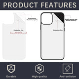 OKBA 10 PCS Sublimation Blank Phone Case for iPhone 15 Pro Max 6.7 Inch ，Matte Black Soft Shockproof DIY Customize Heat Press Rubber Protective Case OKBA