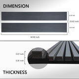 ARTSLAT 3D Fluted Sound Absorbing Acoustic Wood SLAT Wall Panels | Wall Panels for Interior Wall Decor | Luxury Wood Veneer Panel | 94.48 * 23.62in | 2PCS Coverage | Matte Black ARTSLAT