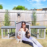 Aivituvin Rabbit Hutch Bunny Hutch Large Rabbit Cage, Indoor Bunny Cages Outdoor Rabbit House (Style2) Aivituvin