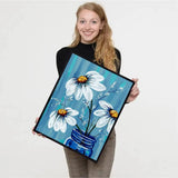 VIGEGU 4 Pack Paint by Numbers kit for Adults Framed Canvas - with Wooden Easel,Paint by Numbers for Kids Ages 8-12,Bottle Flower DIY Acrylic Oil Painting Kits Arts Crafts for Wall Decor 7.8x11.8inch VIGEGU