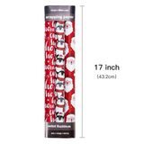 LeZakaa Christmas Wrapping Paper Roll - Mini Roll - 3 Rolls - 17 Inch X 120 Inch Per Roll - Red & White Penguins, Ho, Santa Claus, Christmas Elements Holiday Collection LeZakaa
