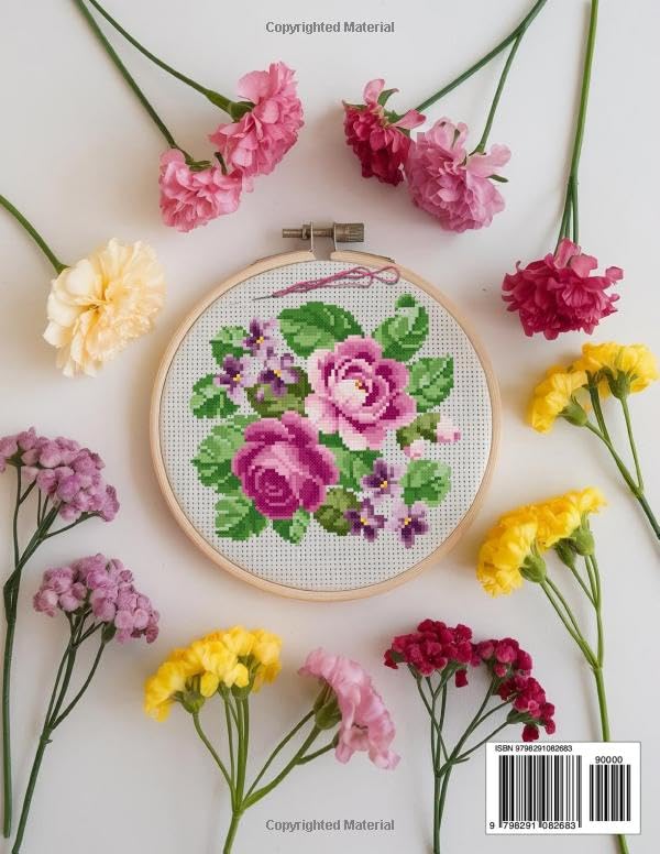 Flower Compositions Cross Stitch Patterns: Over 100 Floral Designs for Stunning Bouquets, Arrangements, and Creative Projects WoodArtSupply