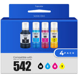 542 Ink Refill Bottles ET-5150 ET-5170 ET-5850 ET-5800 ET-16650 Replacement for Epson 542 Ink Refill Bottles Work for EcoTank Pro ET-5150 ET-5170 ET-5180 ET-5800 ET-5850 ET-5880 ET-16600 ET-16650 Topcolor