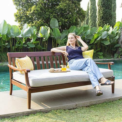 Cambridge Casual Solid Wood Como Daybed, Natural Brown/Oyster Cambridge Casual