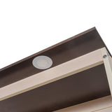 KALALLA Queen Size Murphy Cabinet Bed with Upholstered Sofa Couch and LED, Horizontal Foldable Murphy Bed with Headboard, Space Saving, Kids Boys Girls Adults, Beige ﻿ KALALLA