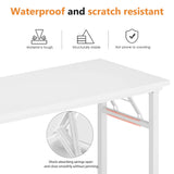 DlandHome 47 inches Folding Table Computer Desk Portable Table Activity Table Conference Table Home Office Desk, Fully Assembled White DND-ND5-120WW DlandHome