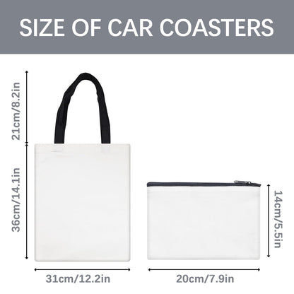 OKBA 20 PCS Sublimation Blanks Tote bags,sublimation make up bags canvas bags bulk, scrawl shopping bag