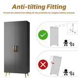 LYNSOM Tall Storage Cabinet, Freestanding Kitchen Pantry Cabinet with Adjustable Shelf and Doors, Floor Storage Accent for Kitchen, Dining Room (Black) LYNSOM