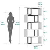 YITAHOME Tall Bookshelf Modern Book Shelf 6 Tier Bookcase, Open Display Storage Rack Shelves for Living Room/Bedroom/Home/Office/Kitchen, White YITAHOME