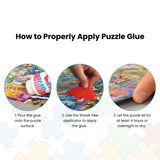 MasterPieces Puzzle Glue and Wide Plastic Spreader 5oz - Pack - Jigsaw Puzzle Saver Clear Glue for Puzzle Protector Masterpieces