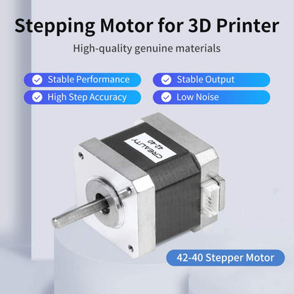 Creality Official 42-40 Stepper Motor, 3D Printer X/Y-Axis Extruder Stepping Motor 2 Phase 1A 1.8 Degree 0.4 N.M, Compatible with CR-10 Series and Ender-3 Series X/Y/E-axis （D-Shape） - WoodArtSupply