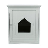 TRIXIE Furniture Litter Box Enclosure (Gray) Hidden Litter Box for Cats with Shelf, Classic Style, Big Front Door for Easy Cleaning, Large Hole for Convenient Entry, Use As Side Table or Nightstand TRIXIE