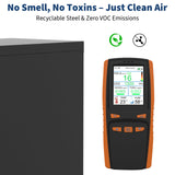 GarveeHome Metal Storage Cabinet 71 in Metal Wardrobe Cabinet on Wheels with Locking Doors Tall Garage with Hanging Rod, Broom Closet, Freestanding Bathroom Storage Cabinet, Cleaning Tool GarveeHome