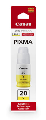 Canon GI-20 Yellow Ink Bottle, Compatible to PIXMA G6020 and G5020 MegaTank Printers Canon