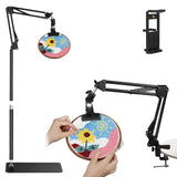 Embroidery Hoop Stand Embroidery Floor Stand Embroidery Lap Stand Suitable for Embroidery Hoops,Embroidery Stand for Cross Stitch Supplies(Black) - Dual Mode Zuaooz
