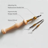 DiaWiew Adjustable Punch Needle Kit - Punch Needle Tool Include Wooden Handle Embroidery Pen Kits - Punch Needle Set for DIY Craft Decoration and Gifts - Perfect for Adults Beginners DiaWiew
